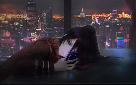 3840x2400 Anime Girl Using Phone 4k Hd 4k Wallpapers Images