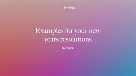 New Years Resolutions 2023 Personal Growth And Self Improvement Pembio