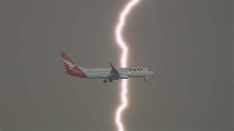 lightning s near miss with plane caught on video abc news