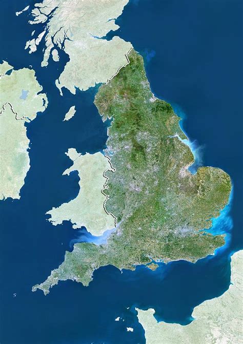 England Uk Satellite Image Photograph By Science Photo Library Pixels