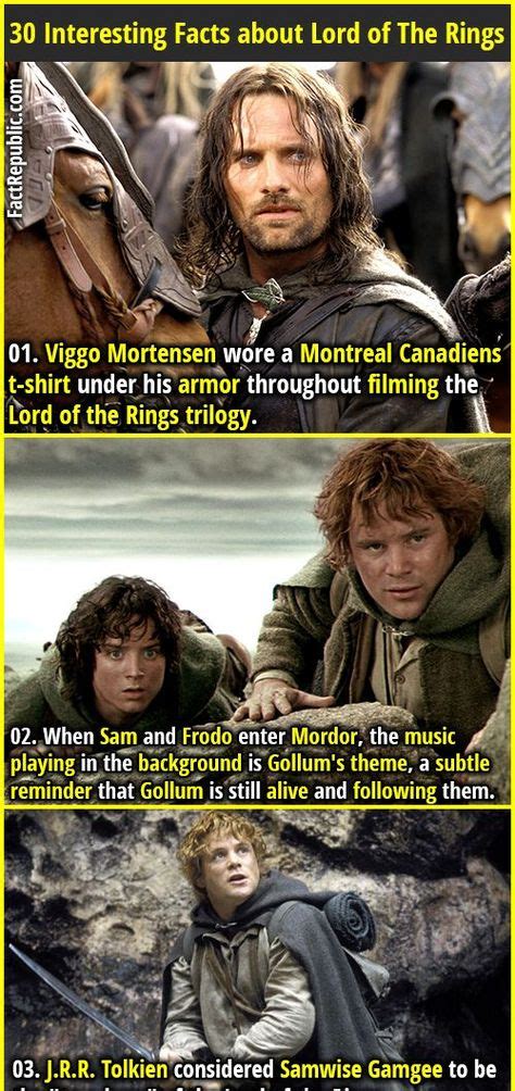 30 Interesting Facts About Lord Of The Rings Lord Of The Rings Lord