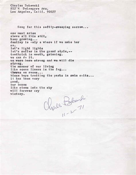 Sorrow Charles Bukowski Quotes Charles Bukowski Poems Charles Bukowski