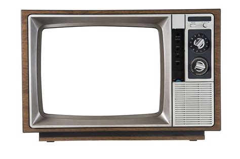 Old Television On White Includes Clipping Path Televisi