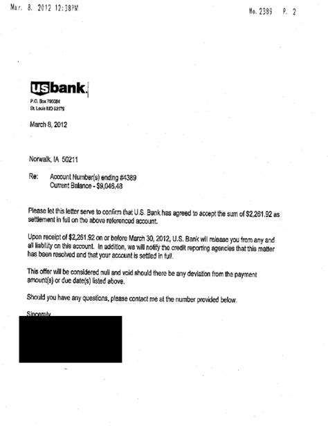 Debt Settlement Letter Paid In Full Collection Letter Template