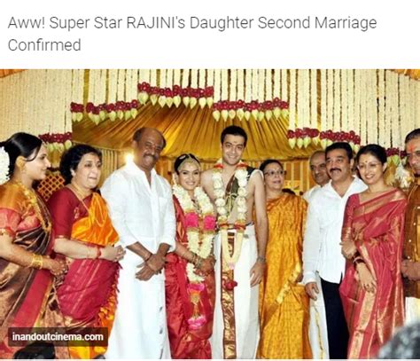 aww super star rajini s daughter second marriage confirmed daughter superstar india latest news