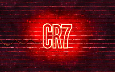 Download Wallpapers Cr7 Red Logo 4k Red Brickwall Cristiano Ronaldo
