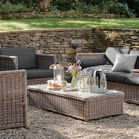 Harting Outdoor Lounge Set Sofa 2 Chairs And Table Bed Bath Home