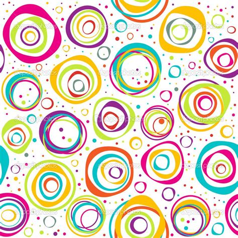 Seamless Pattern With Circles And Dots On White Background — Stock