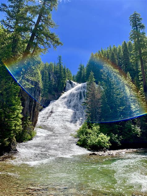 A Beautiful Hidden Waterfall In Ford Pinchot National Forest Taken
