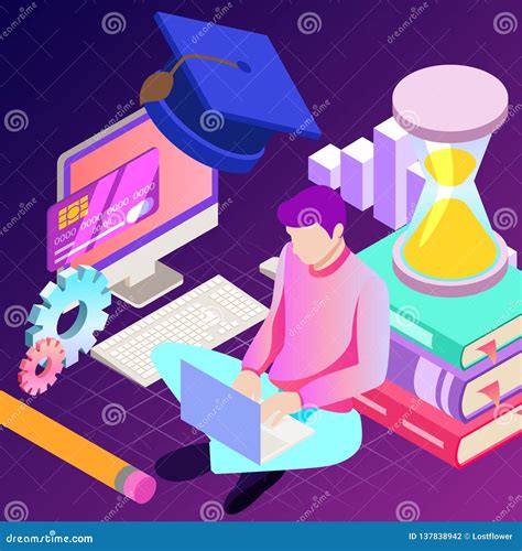 Education Vector Illustration Of Online Learning Concept School