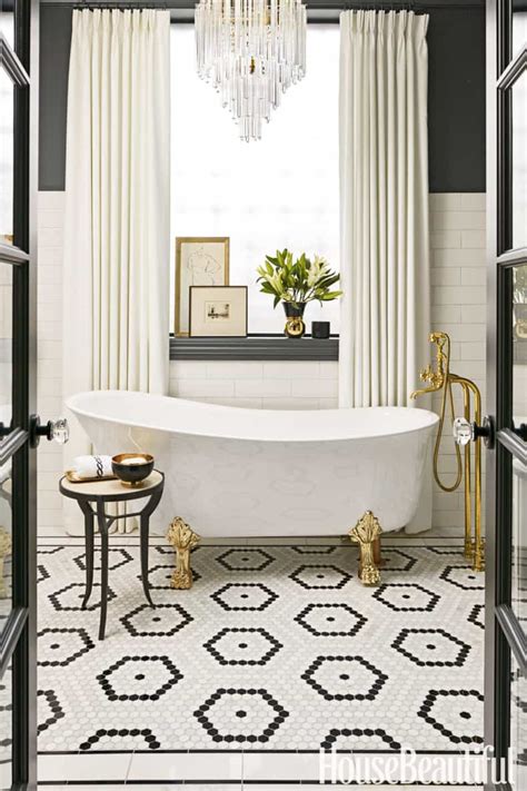 Black And White Bathroom Floor Tile Designs Flooring Ideas
