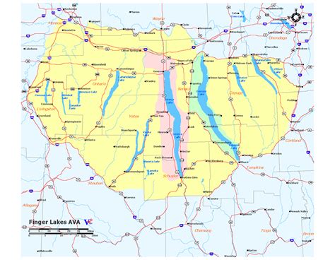 Map Of Finger Lakes Wine Region