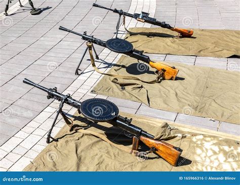 Retro Machine Guns Of The Russian Army Stock Photo Image Of Hardware
