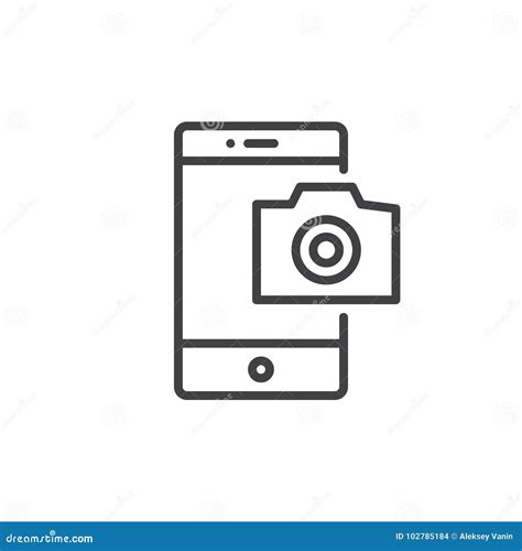 Camera Line Art Vector Icon Outline Symbol Of Photo Equipment