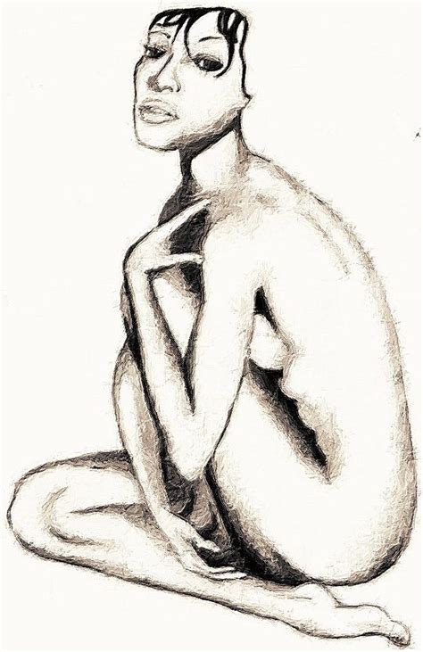 Naked Woman Drawing By Shawn Williams