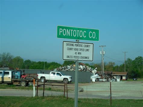 Pontotoc County Line Ok Hwy 1 The County Was Created July Flickr
