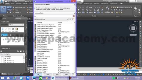 Autocad Civil 3d Quick Access Toolbar Xpacademy Youtube