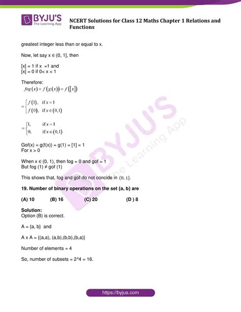 Ncert Solutions For Class 12 Maths Miscellaneous Exercise Chapter 1