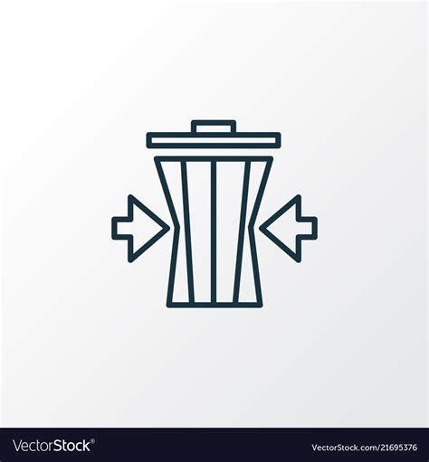 Reduce Waste Icon Line Symbol Premium Quality Vector Image