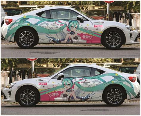 Anime Itasha Hatsune Miku Car Side Sitcker Car Door Sticker Wrap Fit