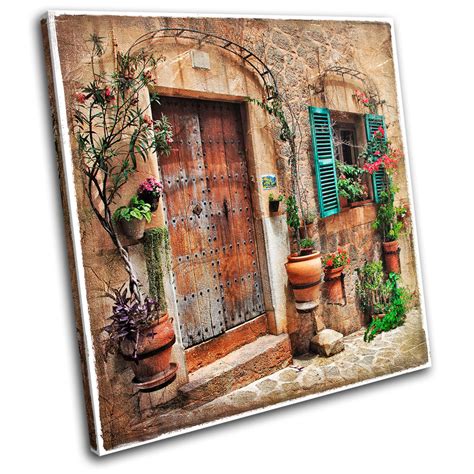 Mediterranean Vintage Single Canvas Wall Art Picture Print Va Ebay