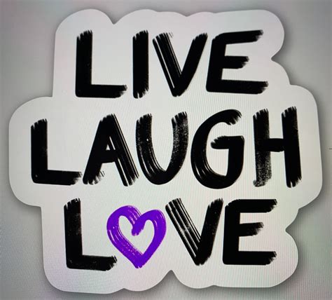 Live Laugh Love Sticker 1 Inch Etsy