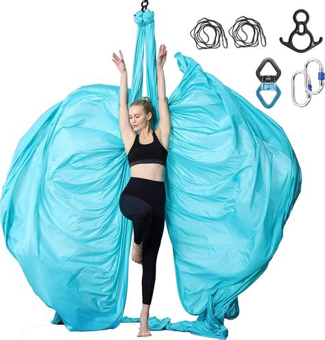 Amazon Com Skypharos Yards Aerial Silks Yoga Swing Set Aerial Yoga Hammock Kit Anti