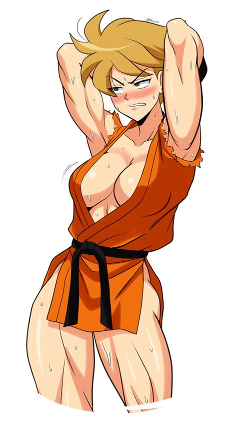 Rule 34 Alternate Version Available Art Of Fighting Blonde Female Blush Breasts Cleavage