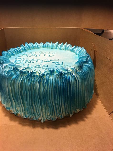 Blue Airbrushed Buttercream Birthday Cake Buttercream Birthday Cake Blue