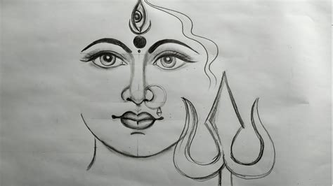How To Draw Maa Durga Face Pencil Sketch For Beginners Step By Stephow