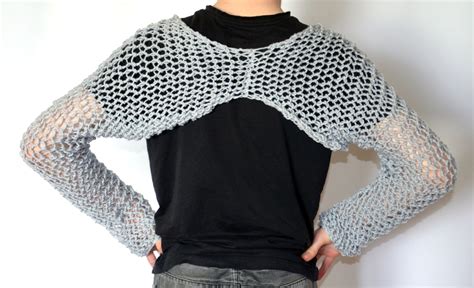 Faux Chain Mail Sleeve Harness Hand Knit Maille Sleeves For Etsy