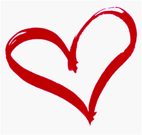 Red Outline Heart Clipart Transparent Background Heart Png Png