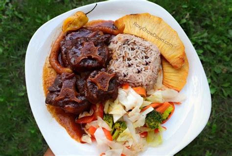 juicy jamaican oxtail recipe with video roxy chow down recipe oxtail recipes cooking