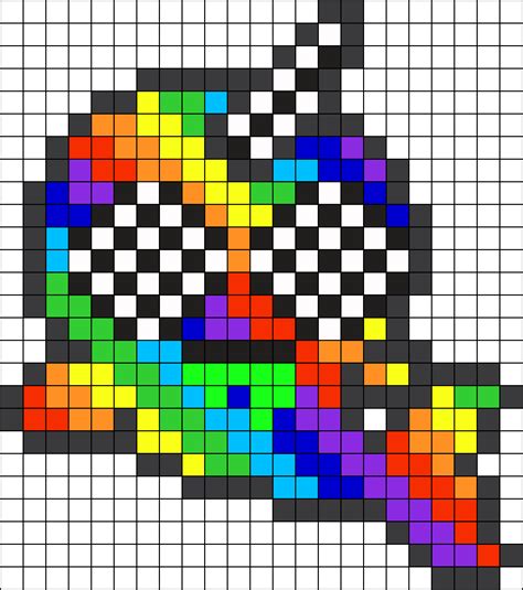 Trippy Narwhal Perler Bead Pattern Bead Sprite Easy Perler Bead