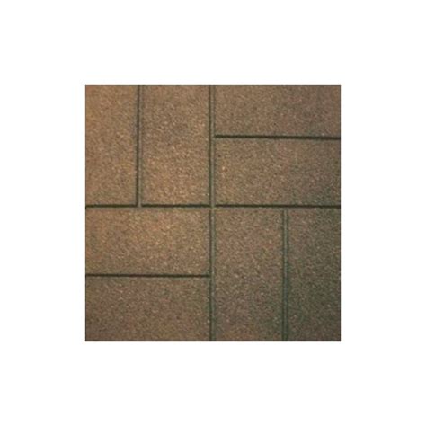 Garden Plus 16 In L X16 In W Rubber Brown Paver At