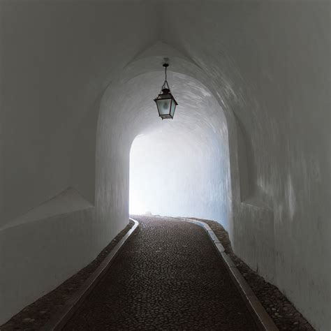 Download Wallpaper 3415x3415 Corridor Tunnel Light Turn