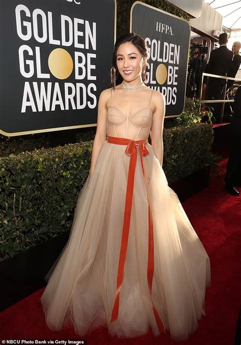 Constance Wu Takes The Golden Globes By Storm In Splendid Nude Ball