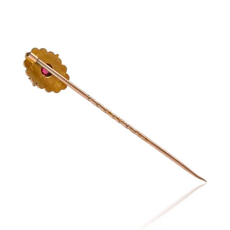 9ct Gold Ruby Stick Pin