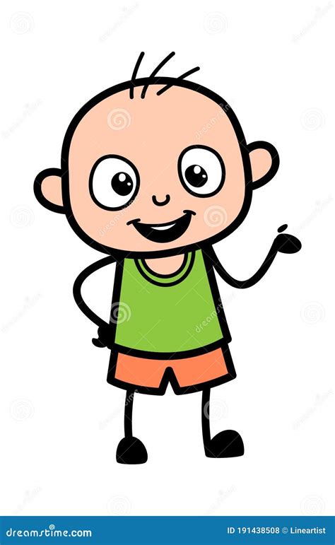 Happy Bald Boy Cartoon Illustration Stock Illustration Illustration