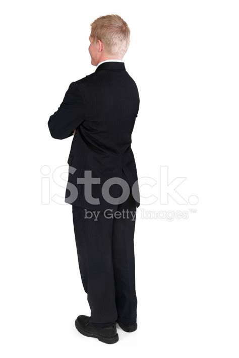 White Businessman Facing Backwards Stock Photos