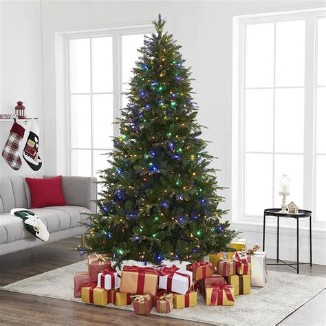 Naomi Home Traditional Artificial Fir Christmas Tree With Lights Color