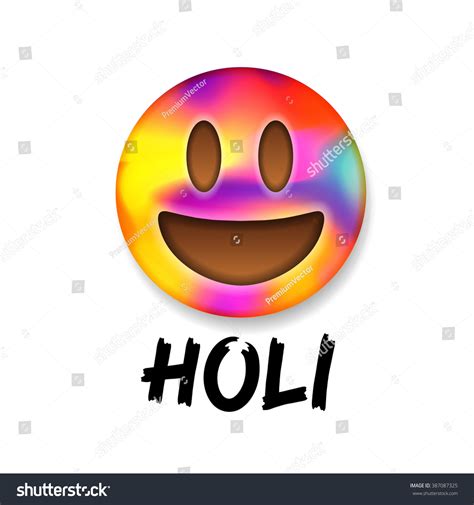 Cute Colorful Smiley Emoticon Indian Color Stock Vector 387087325