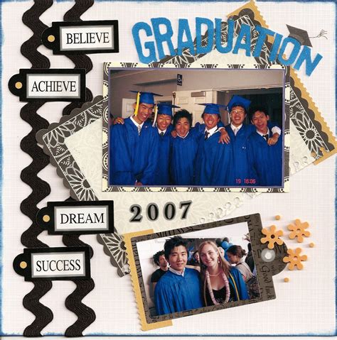 Hs Graduation 2007 Graduation Scrapbook School Scrapbook Layouts School