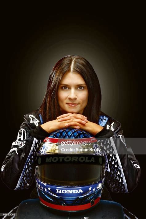 Indycar Series Closeup Portrait Of Danica Patrick With Helmet At