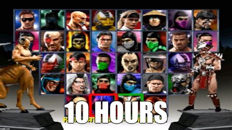 mortal kombat trilogy playstation character select theme extended 10 hours youtube