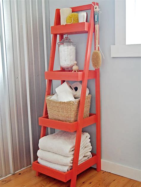 Cottage Bathroom Look Add This Bathroom Ladder Shelf