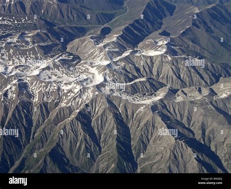 Afghanistan Mountains Mountains Aerial Shot Slopes Afghanistan Areal