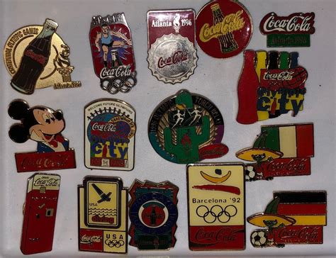 1996 Atlanta Olympics Coca Cola Pin Collection 15 Pieces Etsy