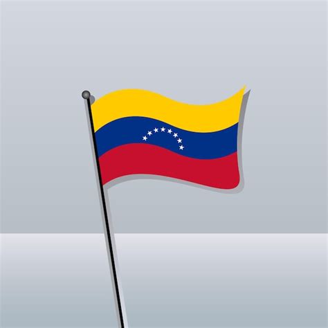 Ilustración De La Plantilla De La Bandera De Venezuela Vector Premium