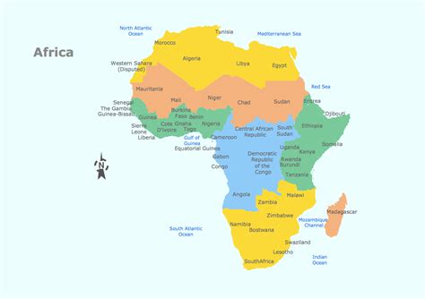 Geo Map Africa Egypt